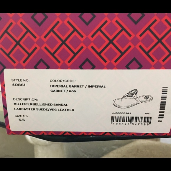 New Tory Burch Embellished Miller Sandals - Picture 10 of 10